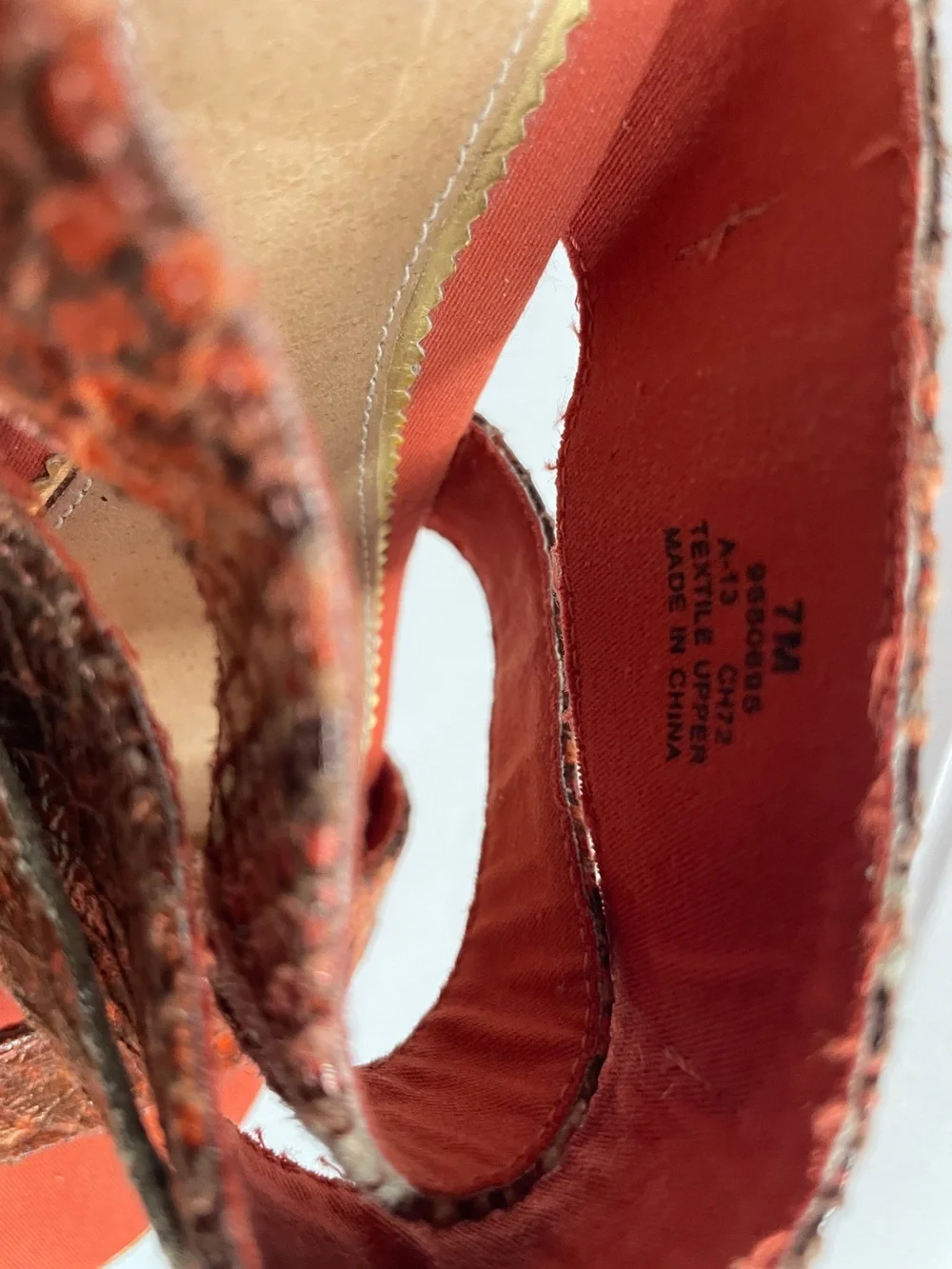 SPERRY TOPSIDER Maris Jute wedge python snakeskin sandal